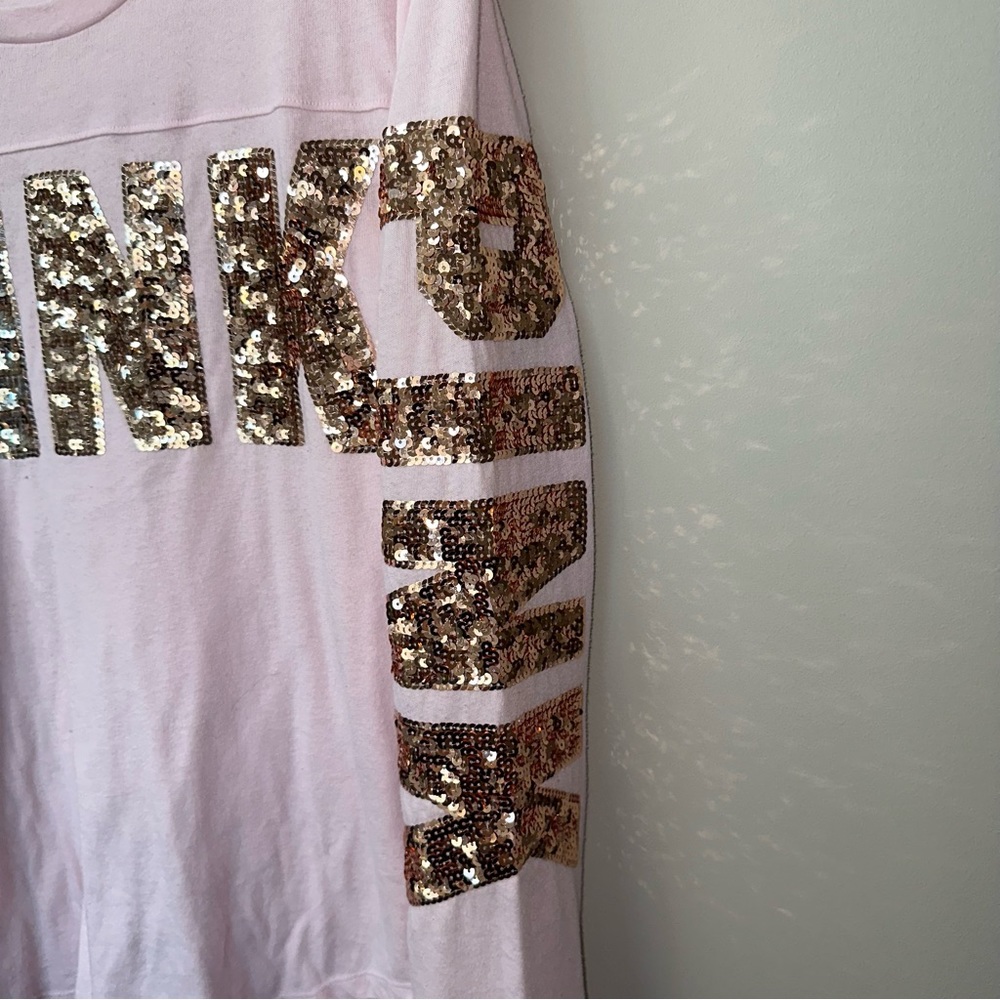 VS PINK Long Sleeve Bling Tee! - Picture 6 of 7